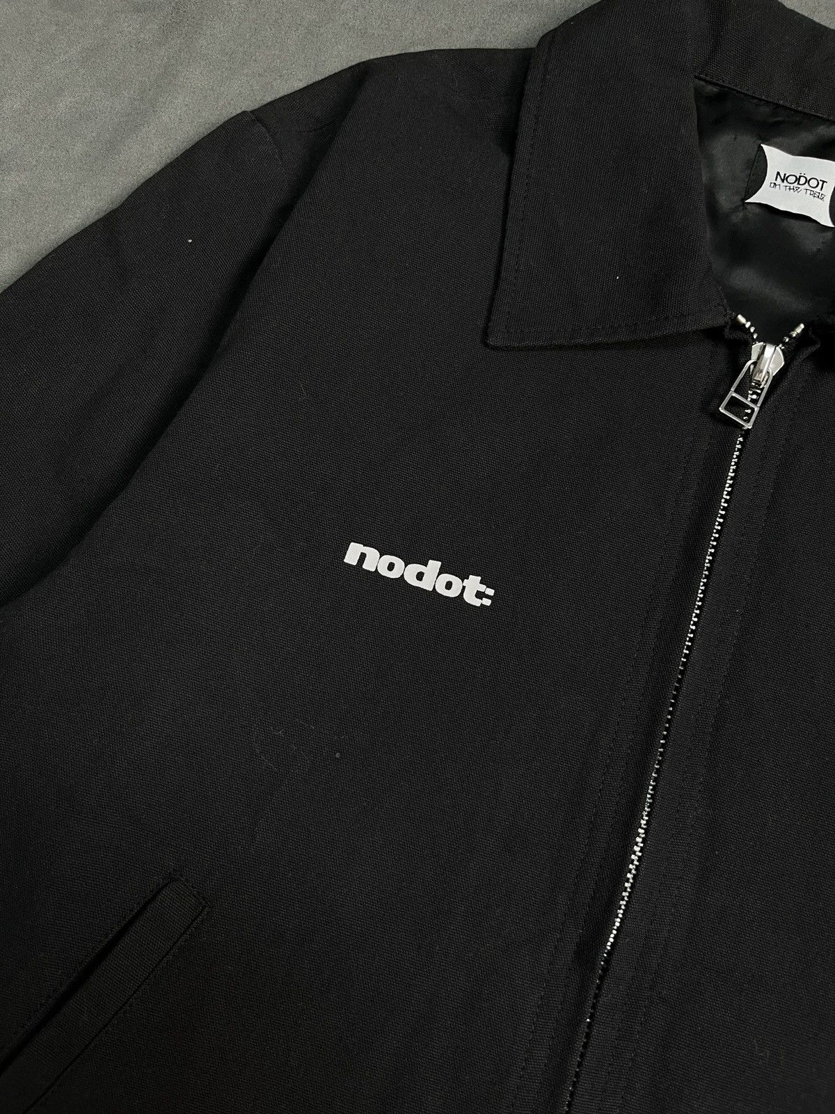 Japanese Brand Nodot Y2k Two Way Zipper Black Workwear Jacket Medium Size US M / EU 48-50 / 2 - 4 Thumbnail