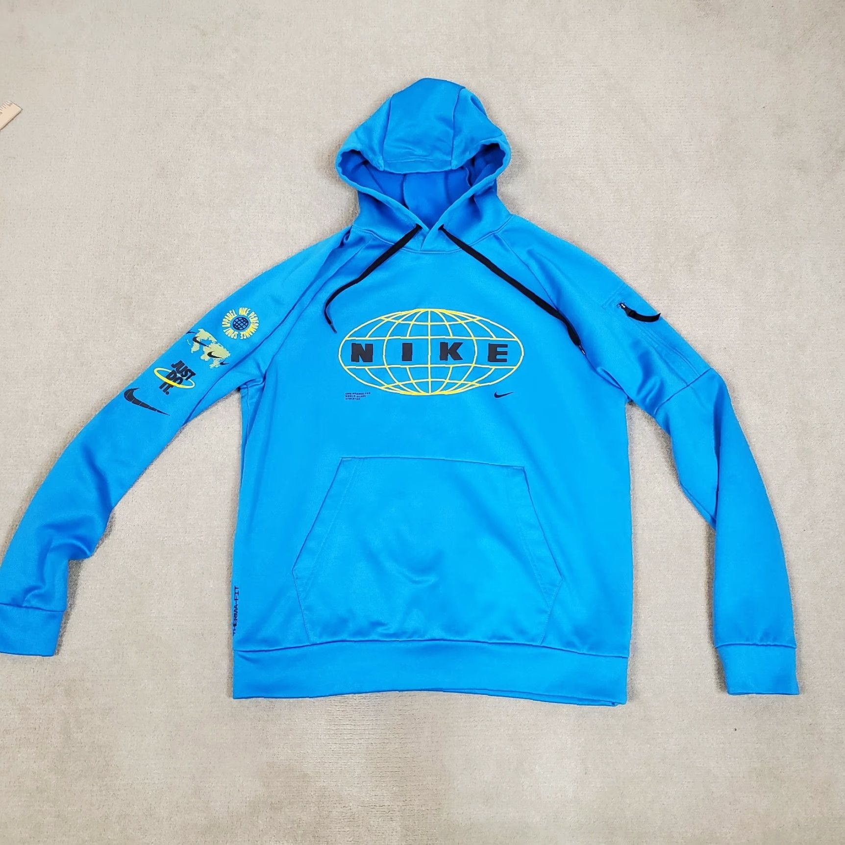 Nike Nike Hoodie Mens Medium Blue Therma Fit Pullover Sweatshirt Logo DQ4840 435 Size US M / EU 48-50 / 2 - 2 Thumbnail