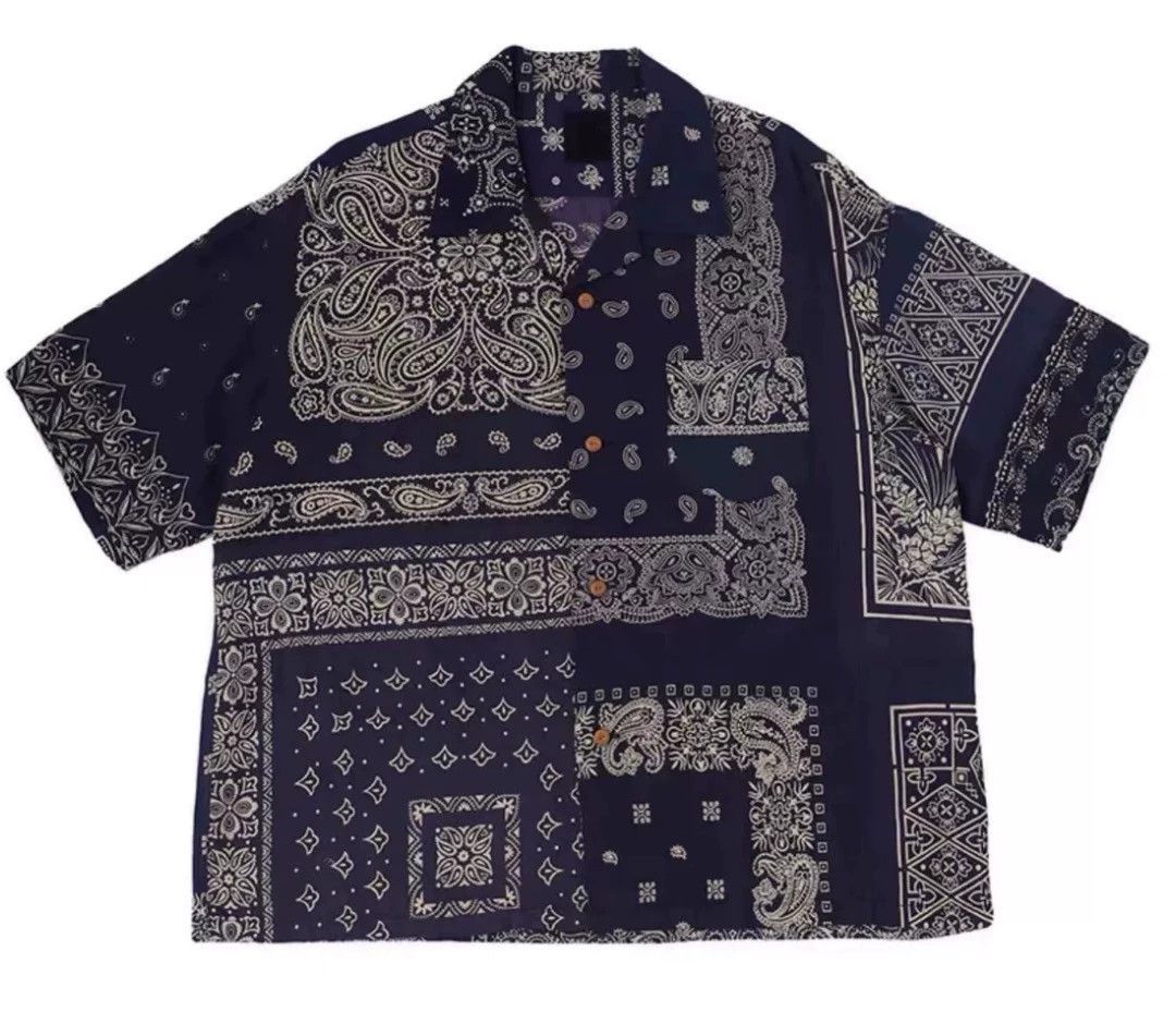 Visvim visvim 21ss ict wallis kofu shirt mud-dyed kente floral blue M Size US M / EU 48-50 / 2 - 3 Thumbnail
