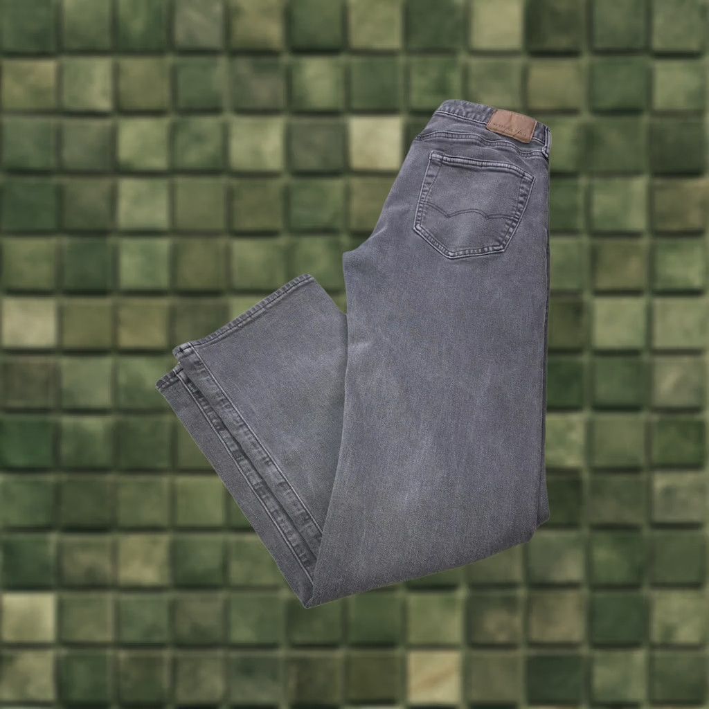 American Eagle Outfitters American Eagle Outfitters Jeans Mens 31x34 Easyflex Straight Gray Denim Cotton Blend Zip Closure Slim 90s 80s Punk Rock Grunge School Size US 31 - 1 Thumbnail