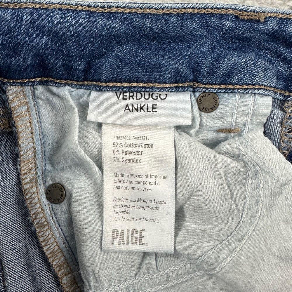 Paige Paige Women's Size 24x27 Verdugo Ankle Distressed Zipper Fl Size 24" / US 00 / IT 34 - 4 Thumbnail