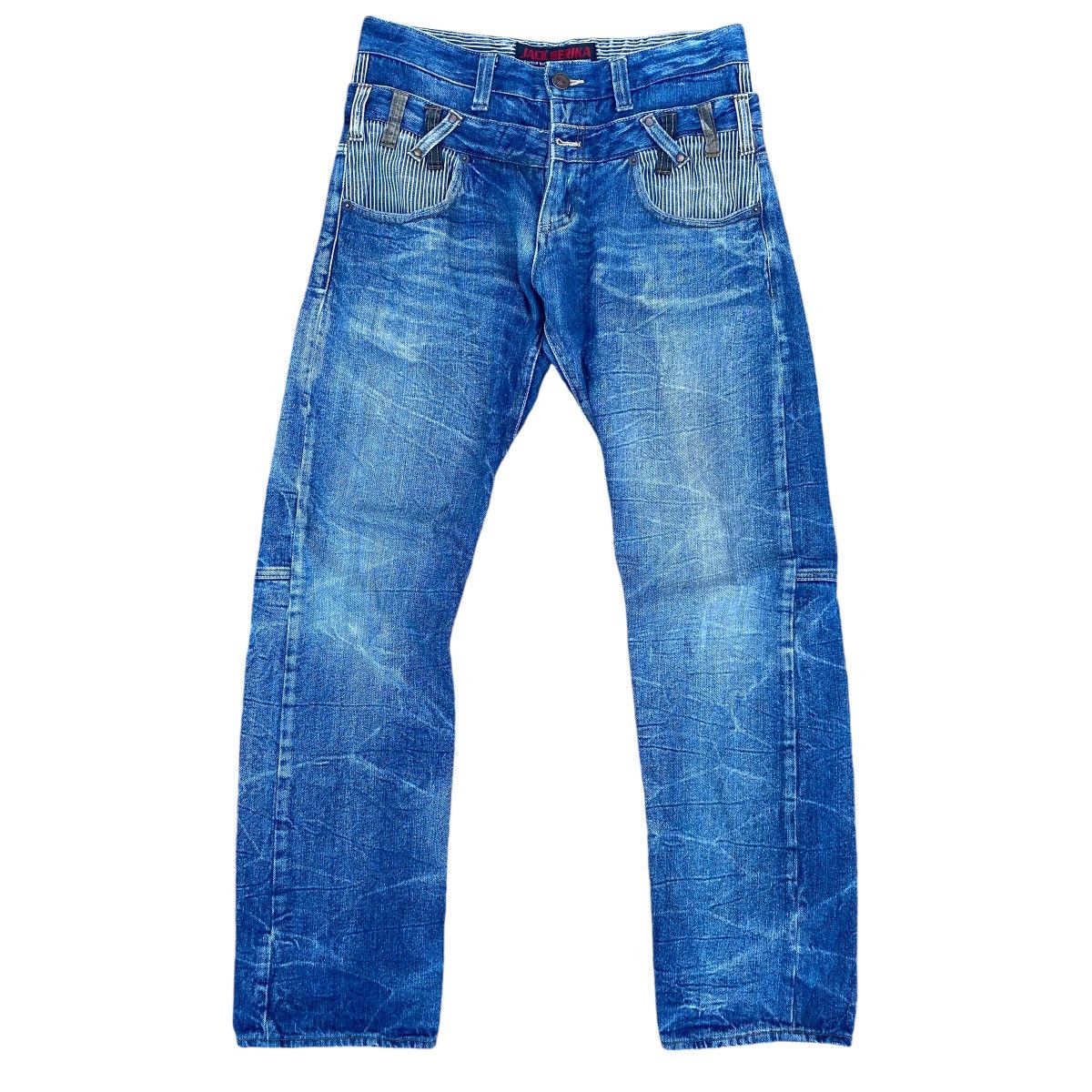 Japanese Brand × Vintage Jack Serika Artist Work Spider Web Distressed Jeans Size US 33 - 1 Thumbnail