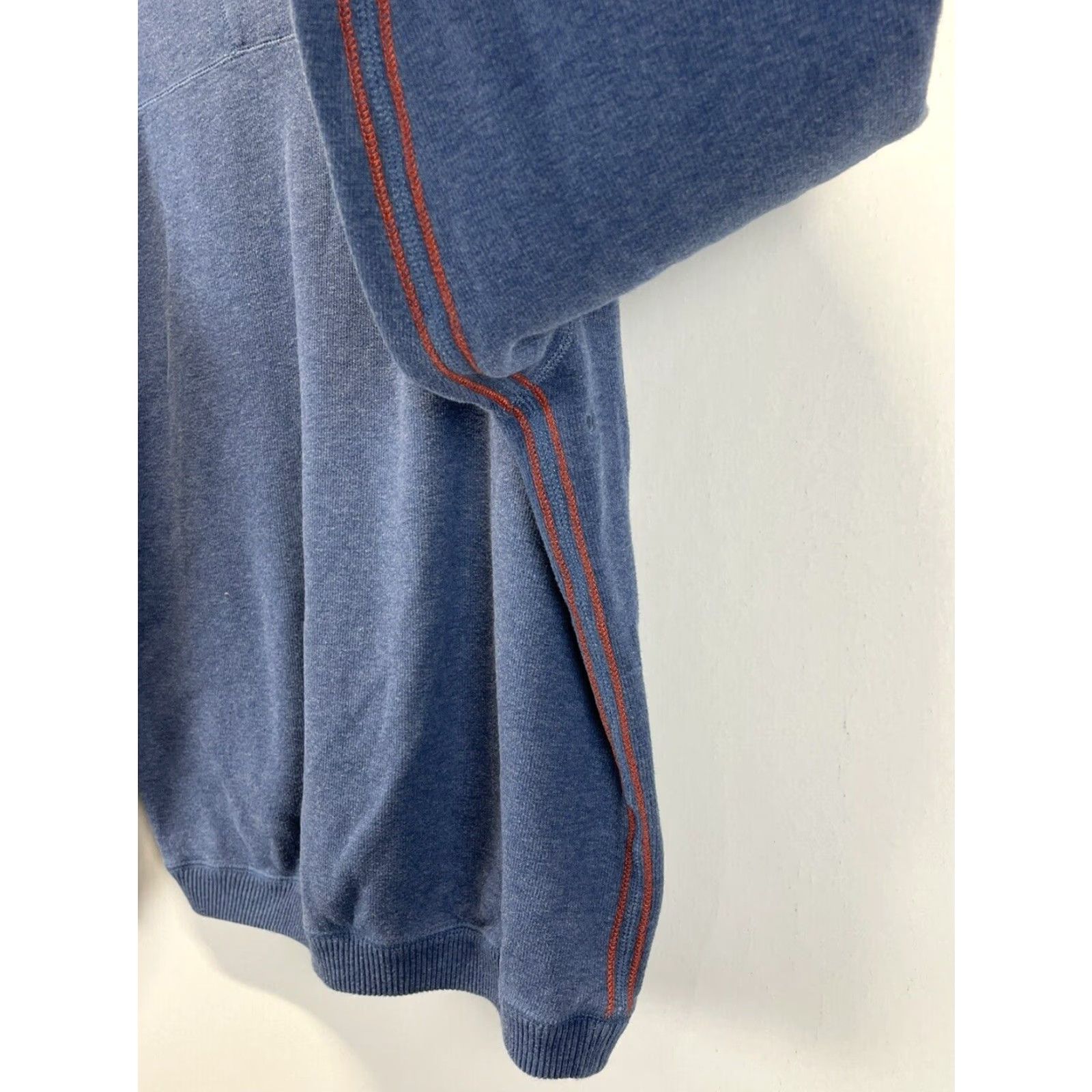 Tommy Bahama Tommy Bahama 1/4 Zip Pullover Sweater Mens XL Blue Contrast Stitching Size US XL / EU 56 / 4 - 4 Thumbnail