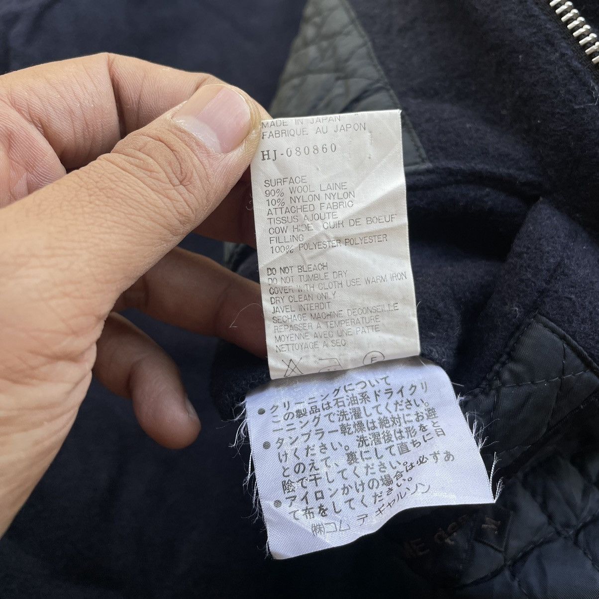 Comme des Garcons AW1990 CDG Homme Leather Collar Wool Belted Jacket Size US M / EU 48-50 / 2 - 8 Thumbnail