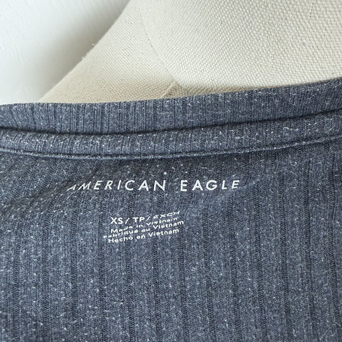 American Eagle Outfitters American eagle gray ribbed long sleeve Henley Size XS / US 0-2 / IT 36-38 - 3 Thumbnail