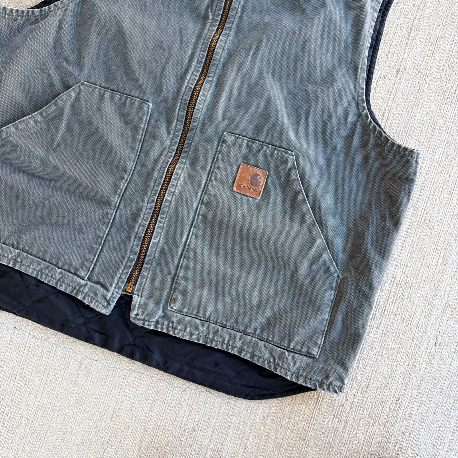 Carhartt × Vintage Carhartt V47 MOS green work wear vest Size US XL / EU 56 / 4 - 2 Thumbnail