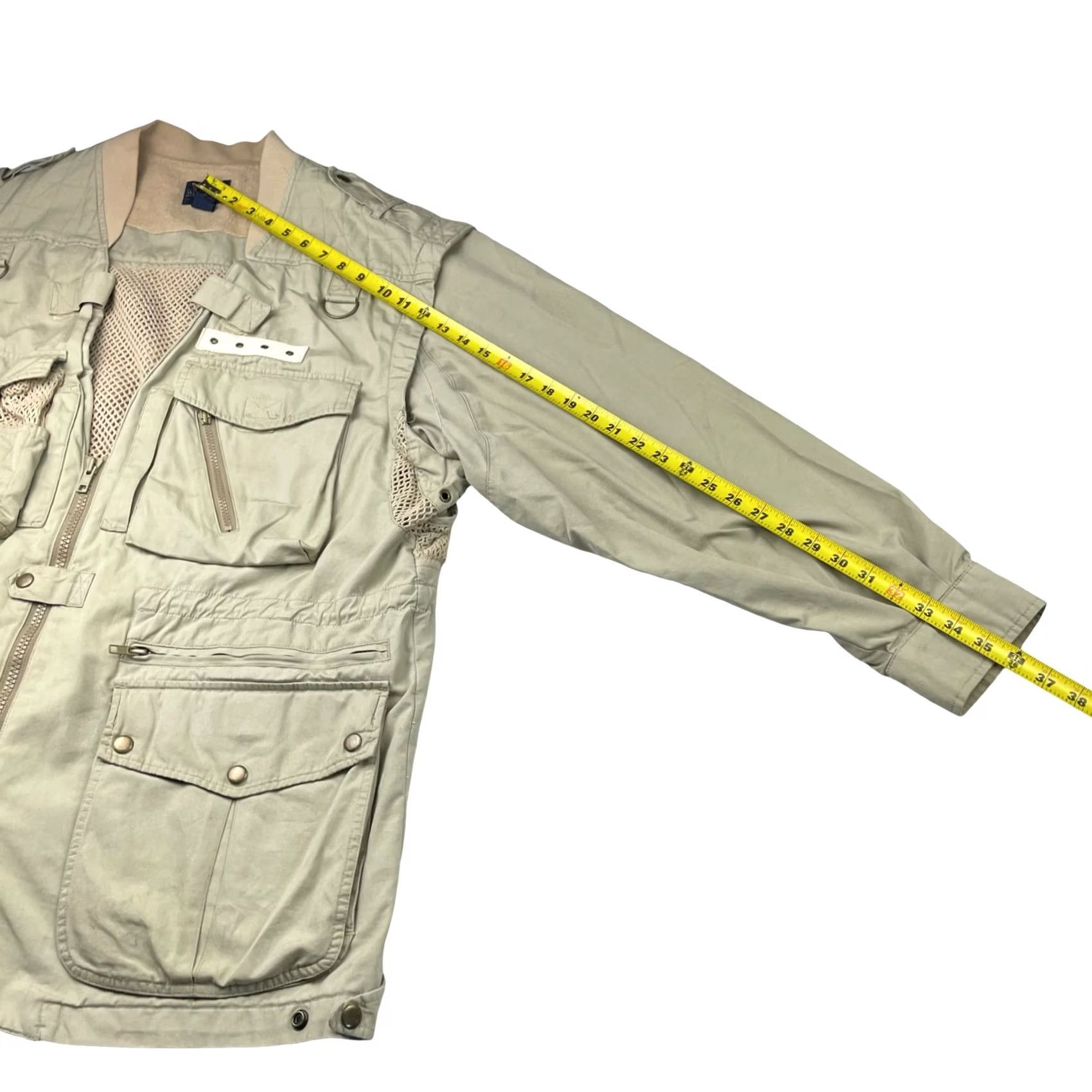 Vintage VINTAGE Willis & Geiger Men’s Safari Field Jacket XL Khaki/Tan 100% Cotton Full Zip Pockets Beige Regular Mens Size US XL / EU 56 / 4 - 7 Thumbnail