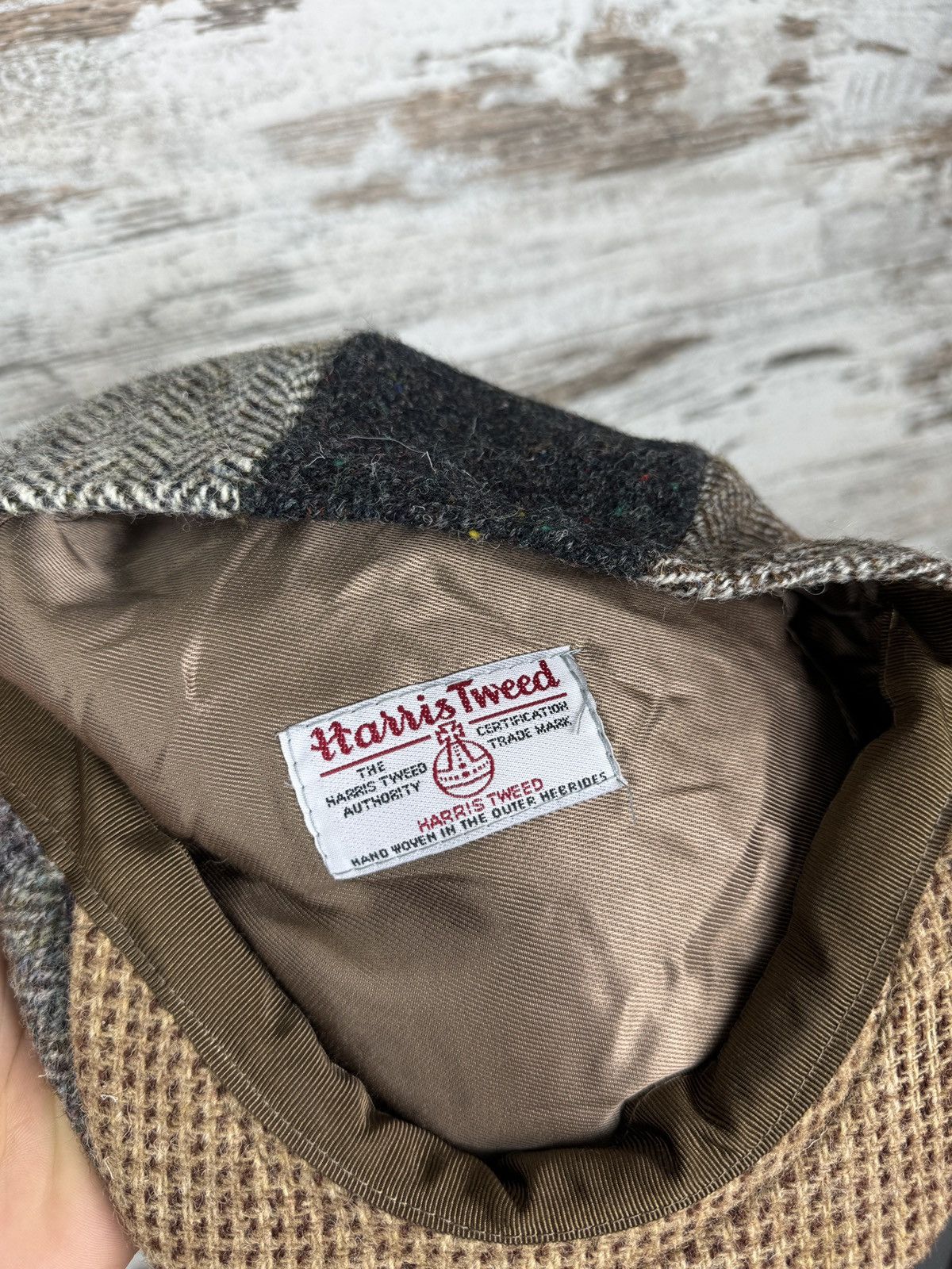 Harris Tweed Mens Harris Tweed cap brown luxury newsboy fiat Size ONE SIZE - 8 Thumbnail