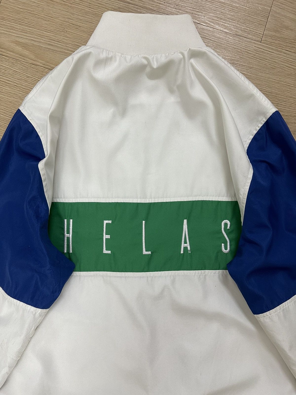 Helas × Think Skateboards Helas Turbo Tracksuit Jacket White Vintage Retro Design Size US L / EU 52-54 / 3 - 9 Thumbnail