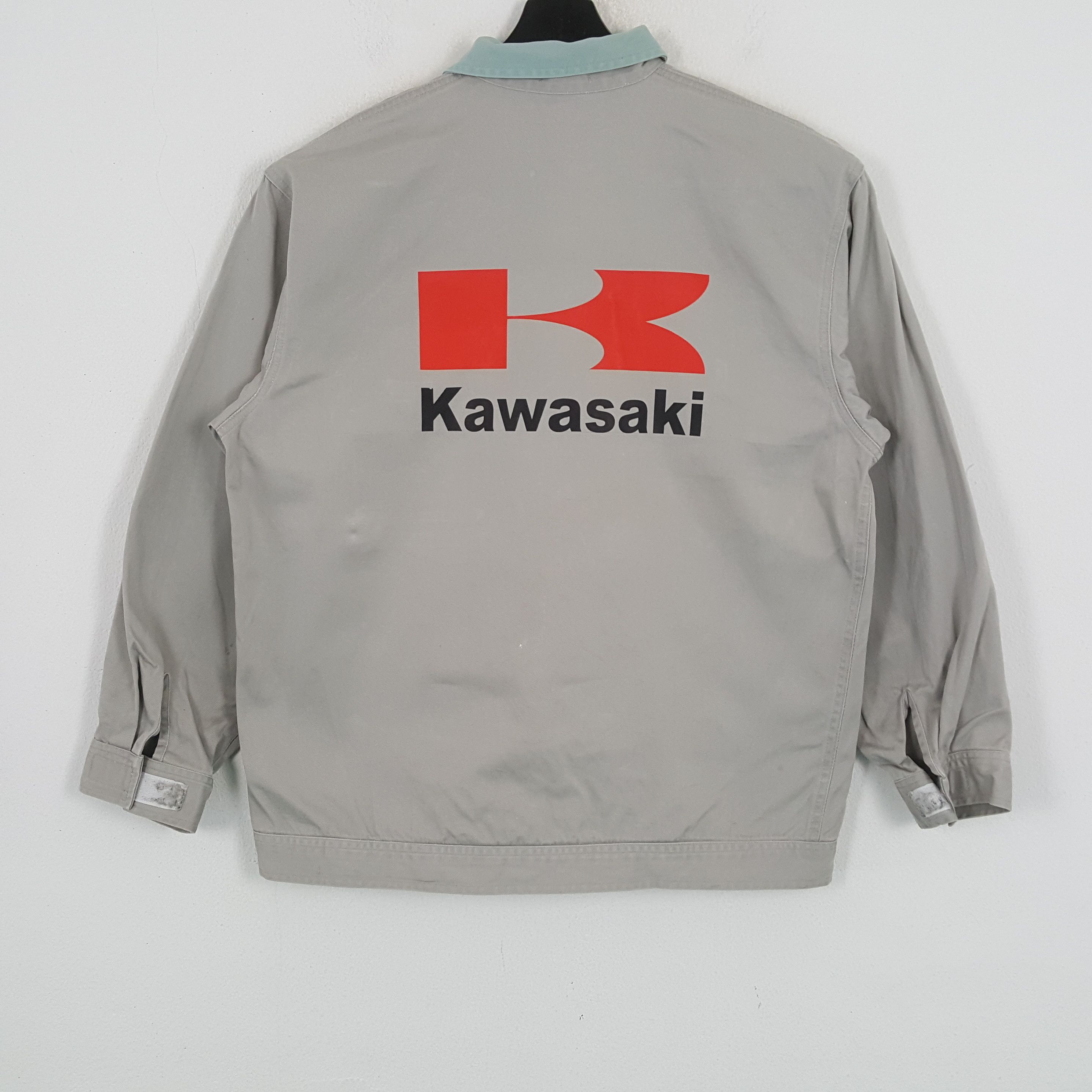 Japanese Brand × Vintage KAWASAKI Japanese Motorsports Custom Art Jacket Size US L / EU 52-54 / 3 - 1 Thumbnail