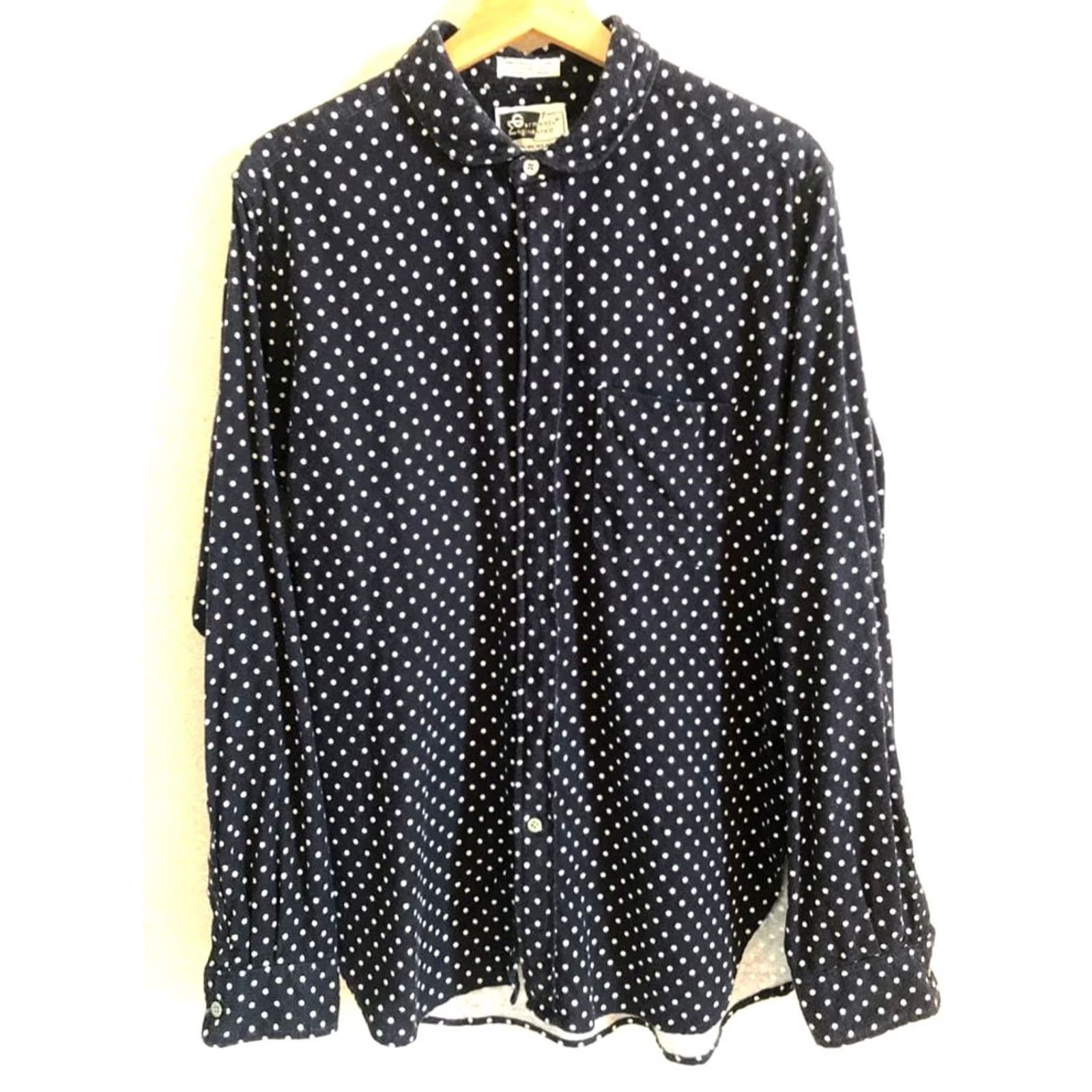 Engineered Garments Engineered Garments Navy Flannel Dot Shirt L Soft Knit Multifunctional JAPAN | Navy Dot Flannel Shirt L by Engineered Garments Size US L / EU 52-54 / 3 - 2 Thumbnail