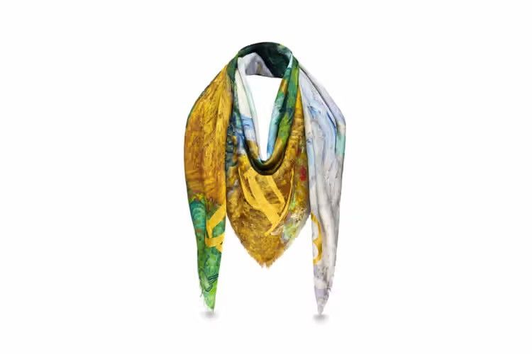 Louis Vuitton Louis Vuitton - Jeff Koons - 2017 - Van Gogh Cashmere Scarf Size ONE SIZE - 2 Thumbnail