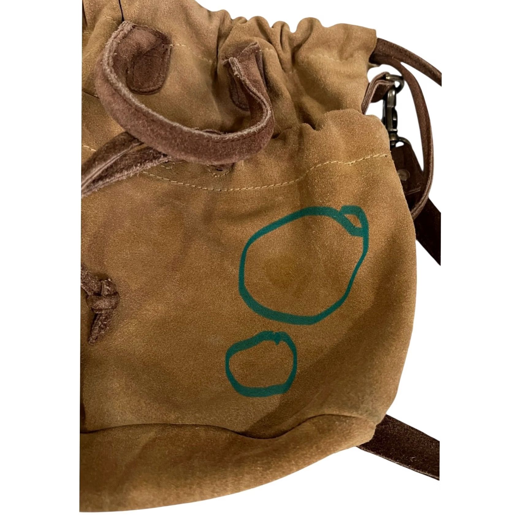 Free People Free People Purse Scout Slouchy Crossbody Tan Brown Suede Drawstring Mini Bag Women's Shoulder Bag Size ONE SIZE - 4 Thumbnail