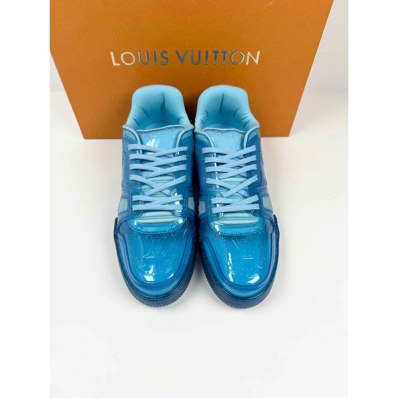 Louis Vuitton Size 7LV/8US - Louis Vuitton Transparent Blue Trainer NEW Size US 8 / EU 41 - 4 Thumbnail