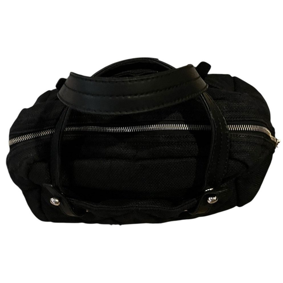 Chanel Chanel Biarritz Black Quilted Canvas Bowler Bag Size ONE SIZE - 8 Thumbnail