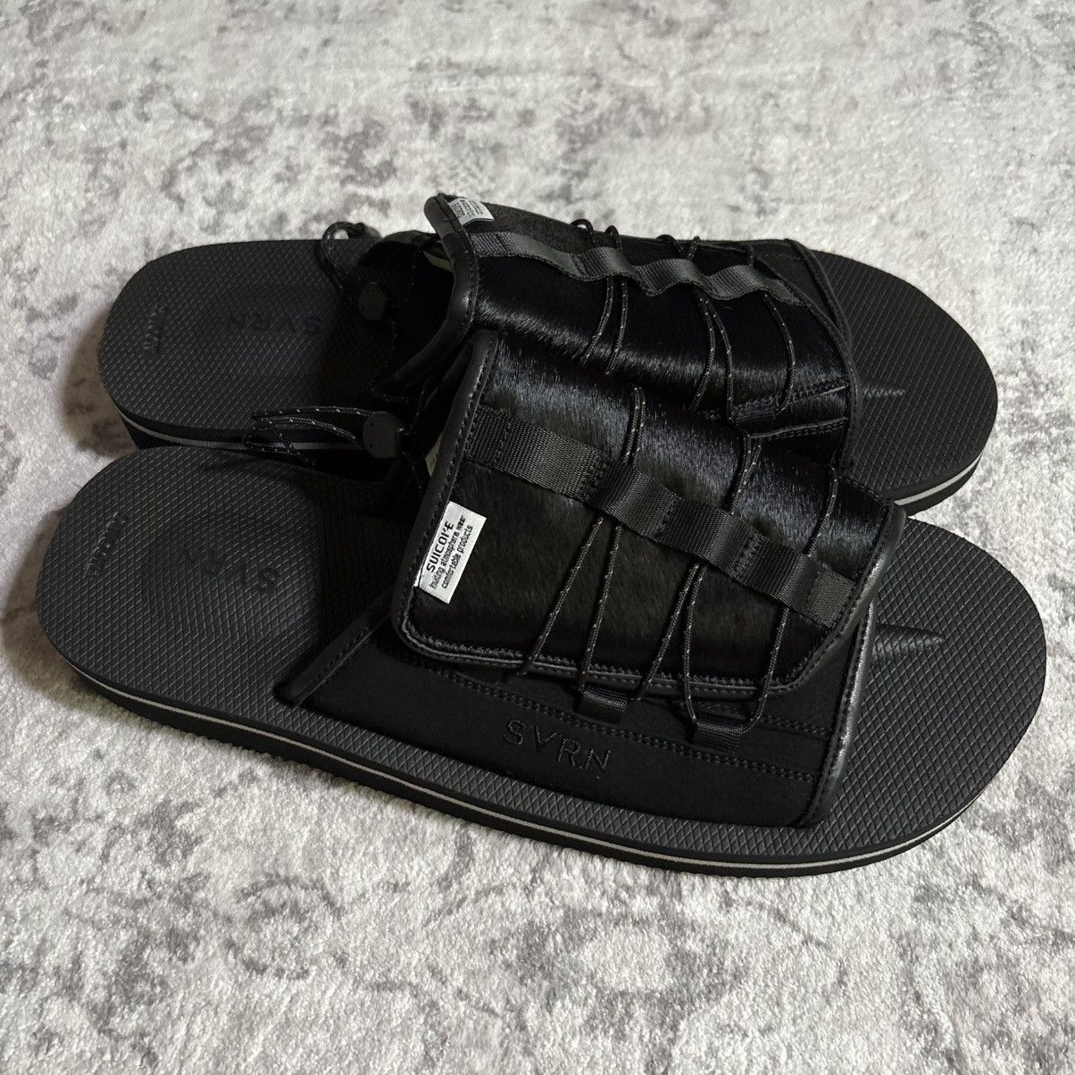 Suicoke Suicoke X SVRN Moto Cow Fur Sandals Black | Size 13 Size US 13 / EU 46 - 1 Thumbnail