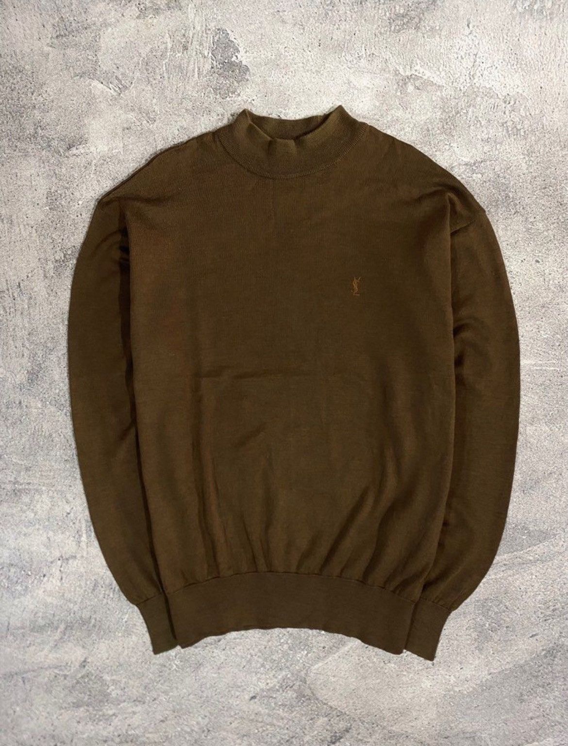 Saint Laurent Paris YSL Sweater Knit Thick Old Money YSL Sweatshirt Size US L / EU 52-54 / 3 - 4 Thumbnail