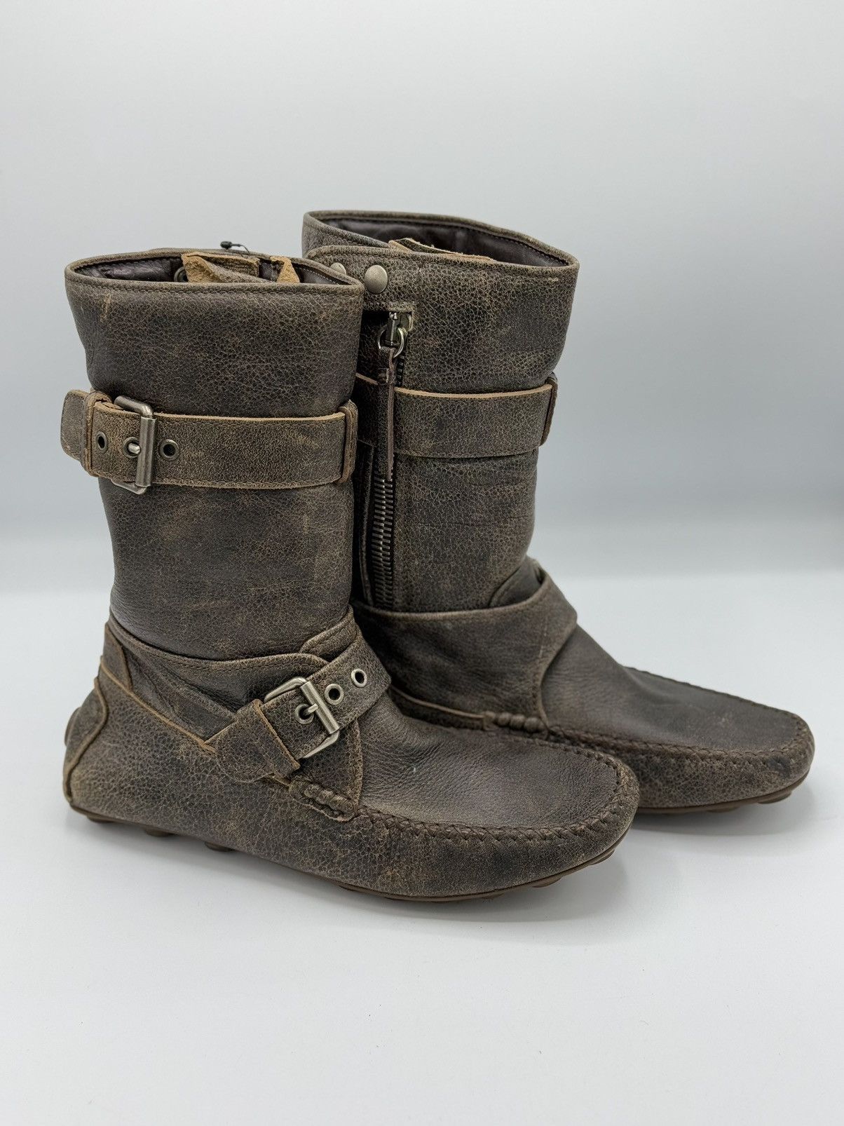 Tom Ford × Yves Saint Laurent Yves Saint Laurent Side Zip Boots Leather Size US 7.5 / EU 40-41 - 1 Thumbnail