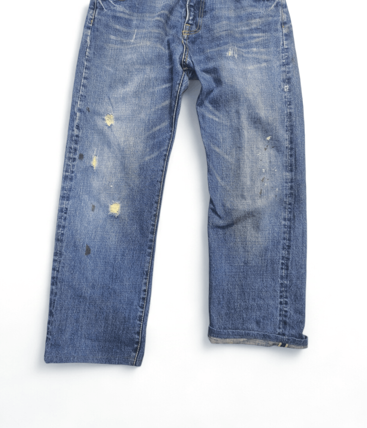 Global Work × Japanese Brand × Vintage GLOBAL WORK DISTRESSED SELVEDGE DENIM Size US 32 / EU 48 - 3 Thumbnail