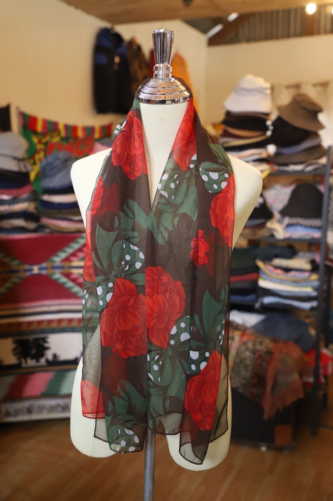 Japanese Brand Scarf Japanese Vintage Scarves Size ONE SIZE - 1 Thumbnail