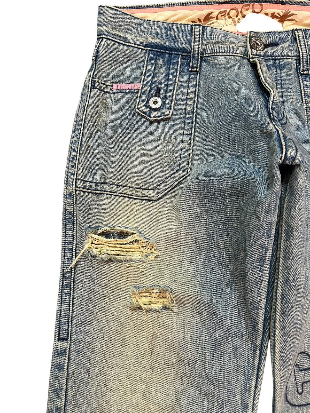 Hysteric Glamour Vintage Cocolulu Faded Mudwash Distressed Denim Size US 31 - 3 Thumbnail
