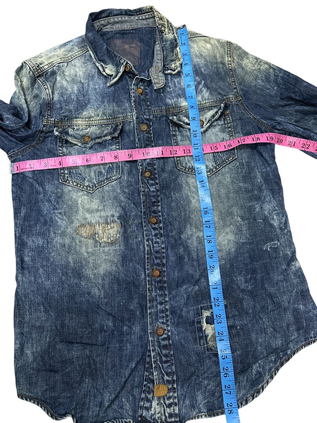 Kapital 00s Distress Style Buckaro Denim Patchwork. Size US L / EU 52-54 / 3 - 8 Thumbnail
