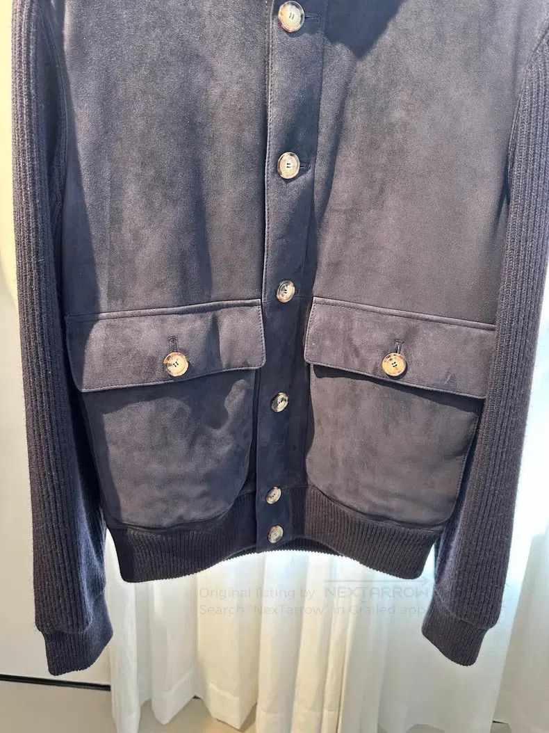Brunello Cucinelli Brunello Cucinelli Men's notched collar button leather jac Size US XS / EU 42 / 0 - 3 Thumbnail