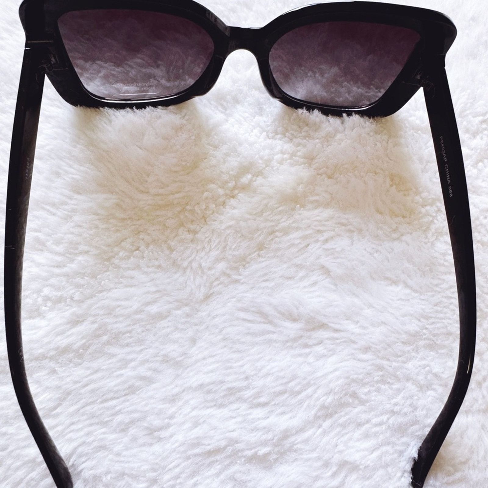 Other Eva Gloss Black Square-Framed Sunglasses Size ONE SIZE - 9 Thumbnail