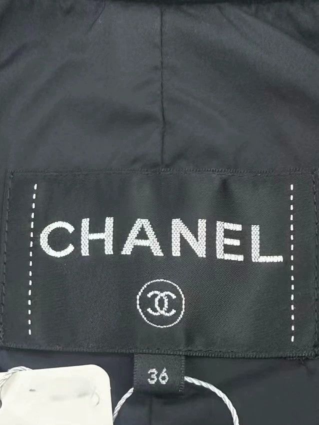 Chanel Chanel Black gold chain thin cotton jacket Size XS / US 0-2 / IT 36-38 - 7 Thumbnail