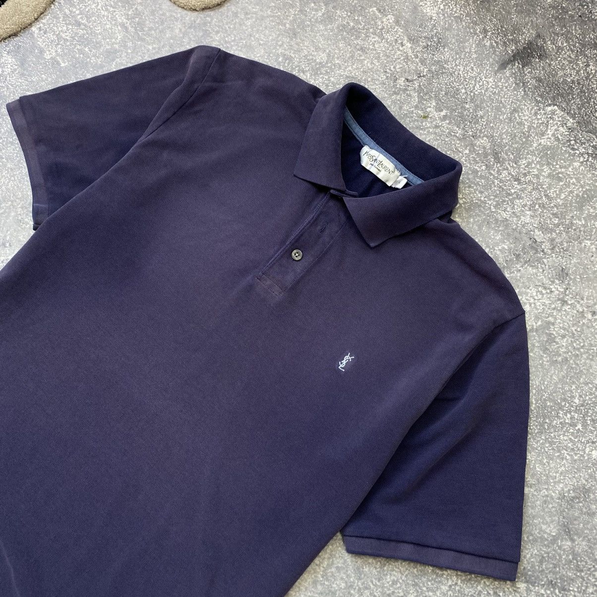 Vintage Luxury Yves Saint Lauren small logo vintage faded polo Size US L / EU 52-54 / 3 - 2 Thumbnail