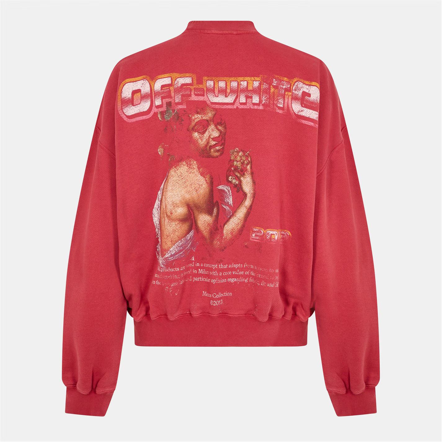 Off-White o1g2r1mq0226 Crew Sweater In Red Size US S / EU 44-46 / 1 - 2 Thumbnail