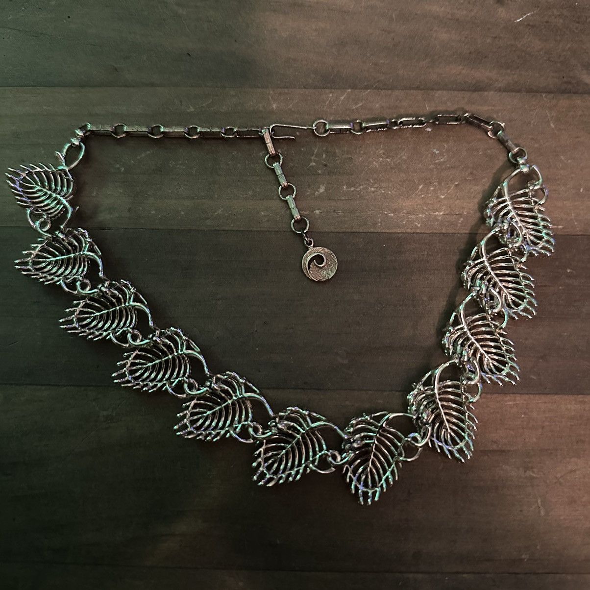 Vintage Vintage Lisner filigree leaf link necklace Size ONE SIZE - 2 Thumbnail