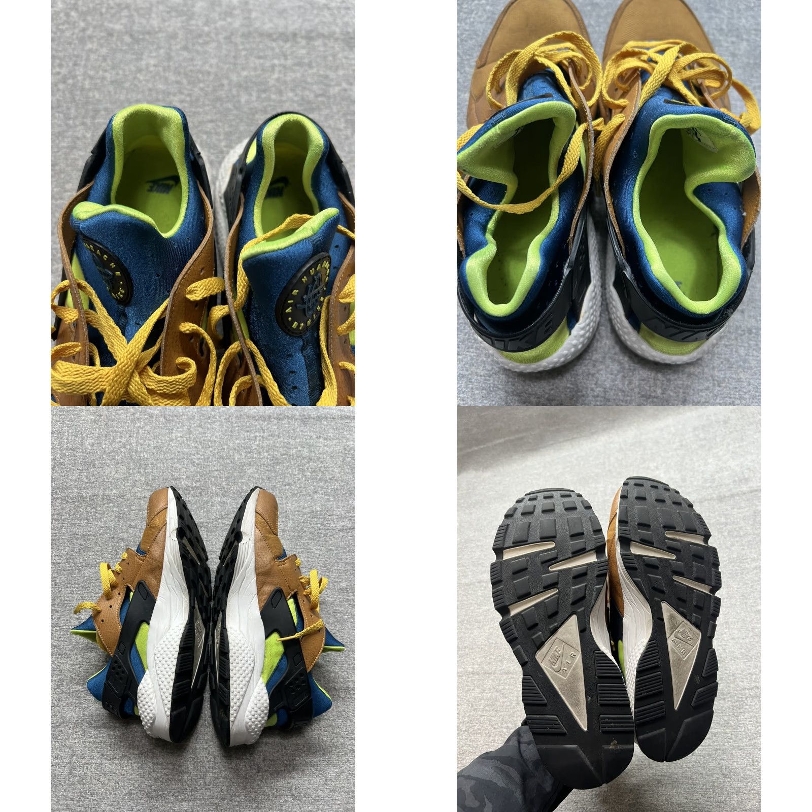 Nike VINTAGE Nike Air Huarache Desert Ochre Blue Force Volt 318429-701 Mens Size 13 Shoes Size US 12 / EU 45 - 8 Thumbnail