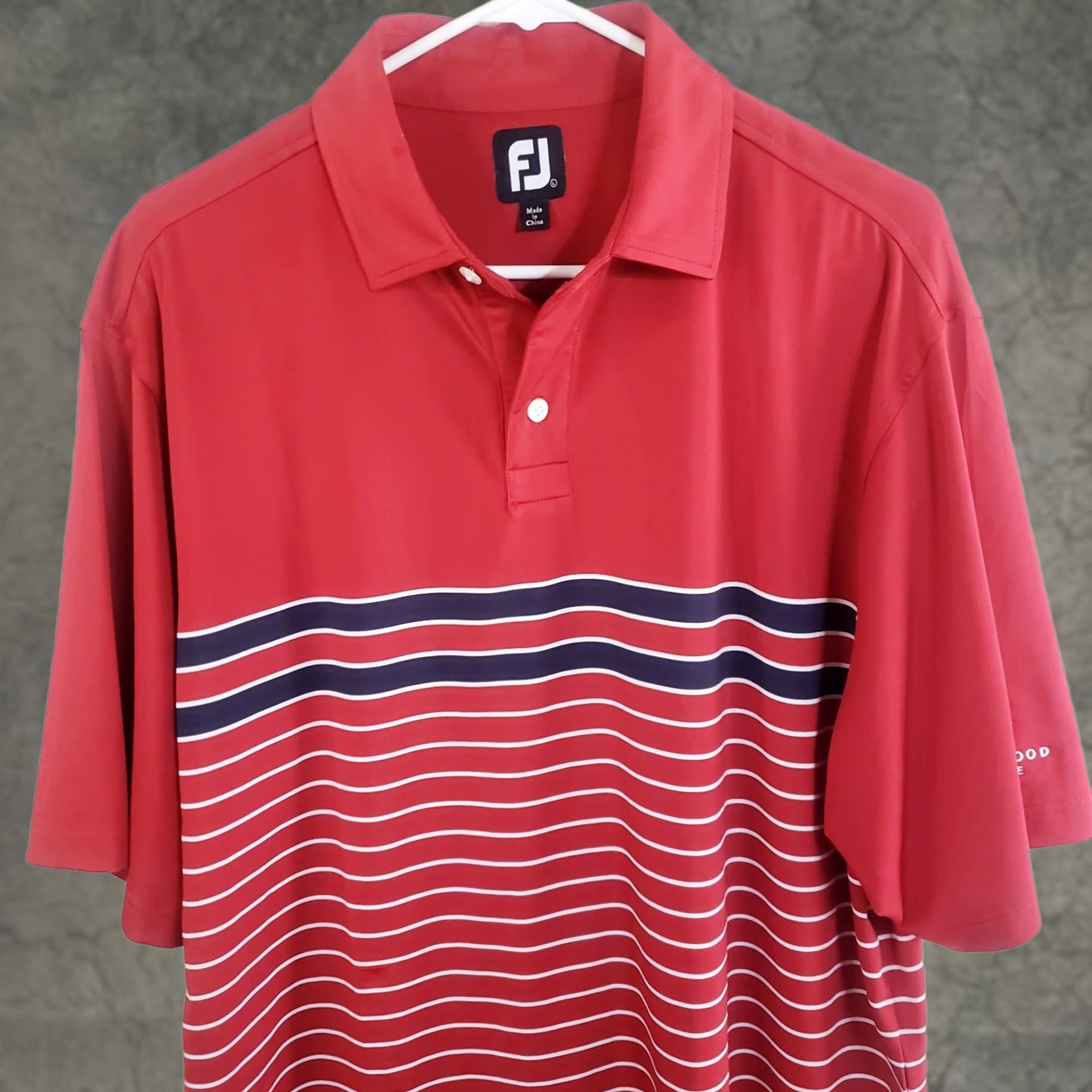 Footjoy FootJoy Polo Shirt Mens L Red Striped Edgewood Tahoe Country Club Logo Polo Shirt Leather? Size US L / EU 52-54 / 3 - 1 Thumbnail