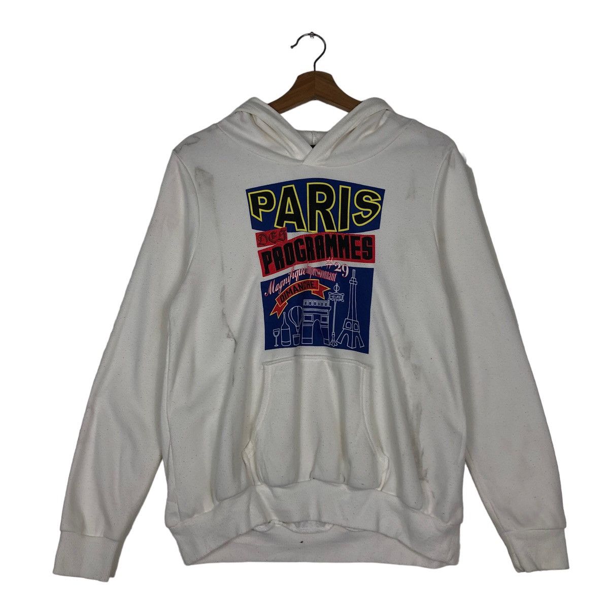 Hysteric Glamour 🔥 Vtg Hoodie Pull Over Paris Program Big Logo Spell Out Size US M / EU 48-50 / 2 - 10 Thumbnail