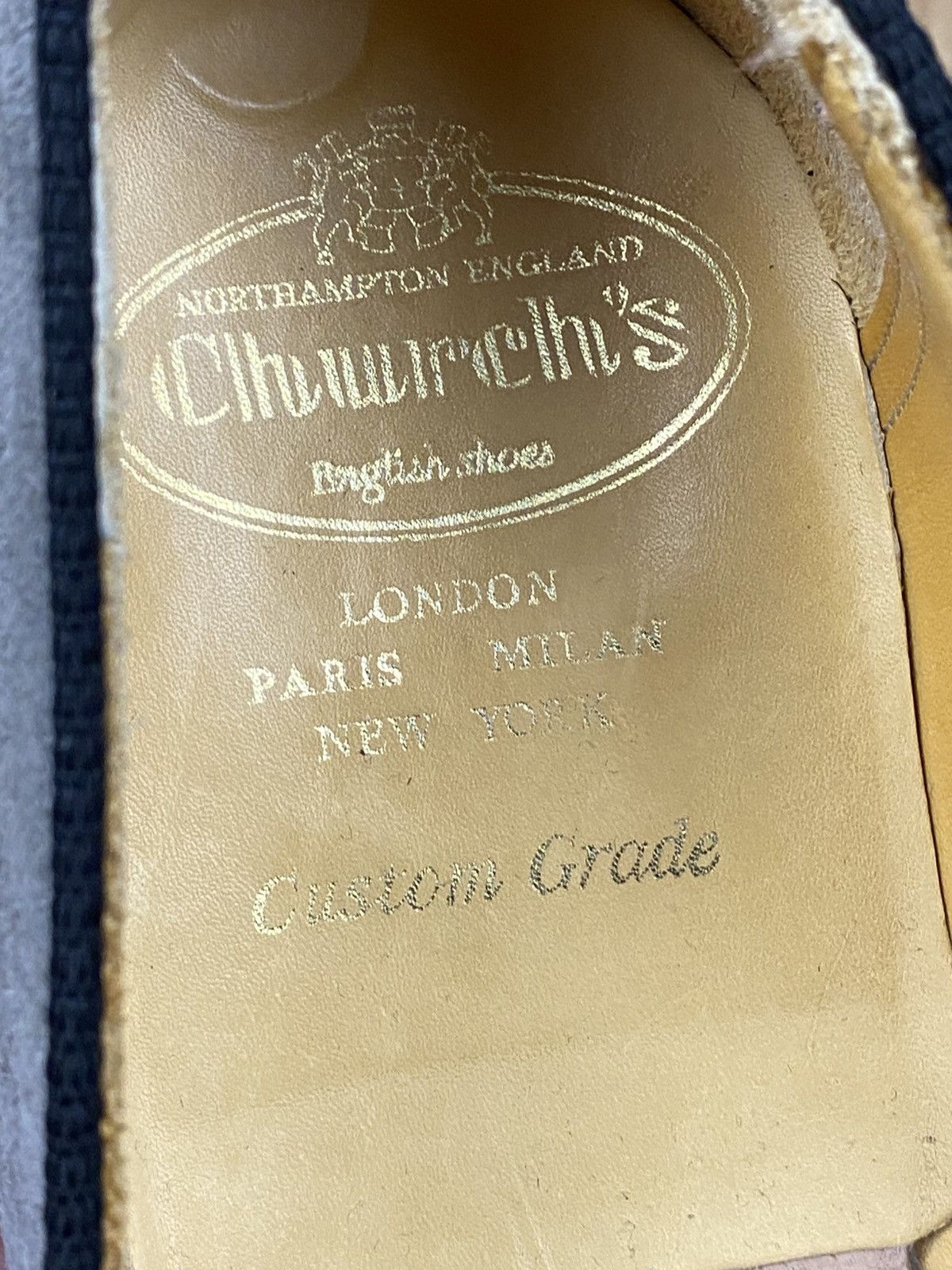 Church's Church’s Grey Suede Embroidered Crown Logo Slipper Shoes 42 Size US 9 / EU 42 - 3 Thumbnail