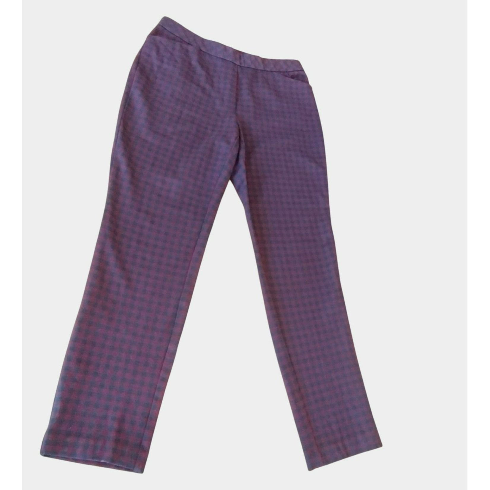 J. Jill J.Jill Womens Ponte Slim Leg Pants Size S Red & Black Plaid Size 28" / US 6 / IT 42 - 1 Thumbnail