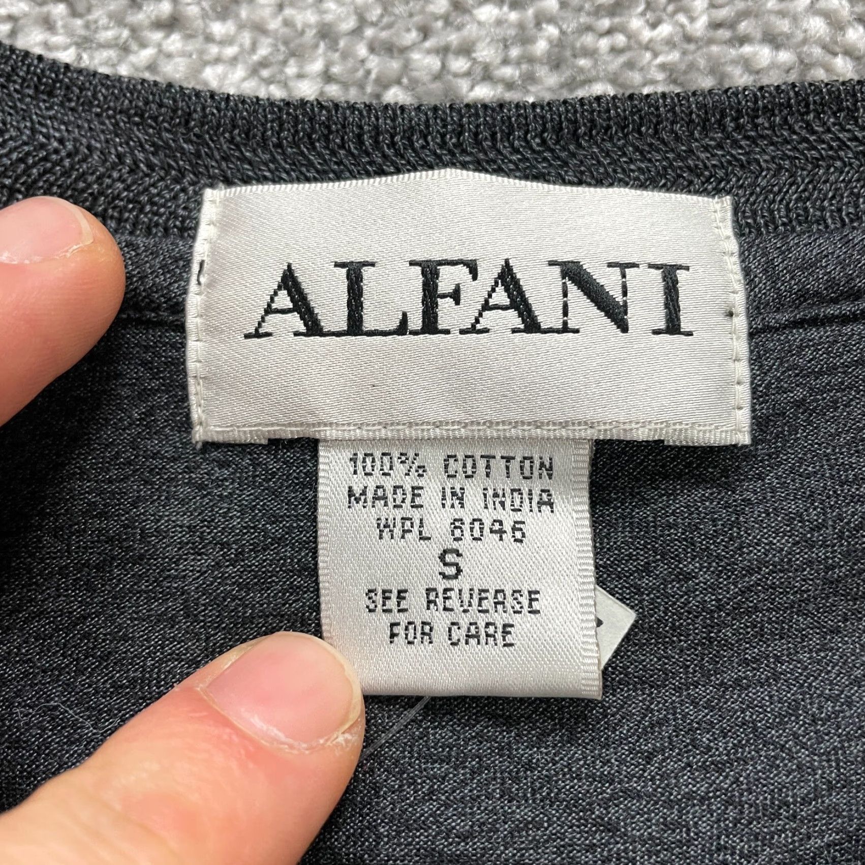 Alfani VINTAGE? No — Actually Alfani Basic Tee T-Shirt Mens Small Gray Solid Crew Neck Short Sleeve Cotton NWT Size US S / EU 44-46 / 1 - 5 Thumbnail