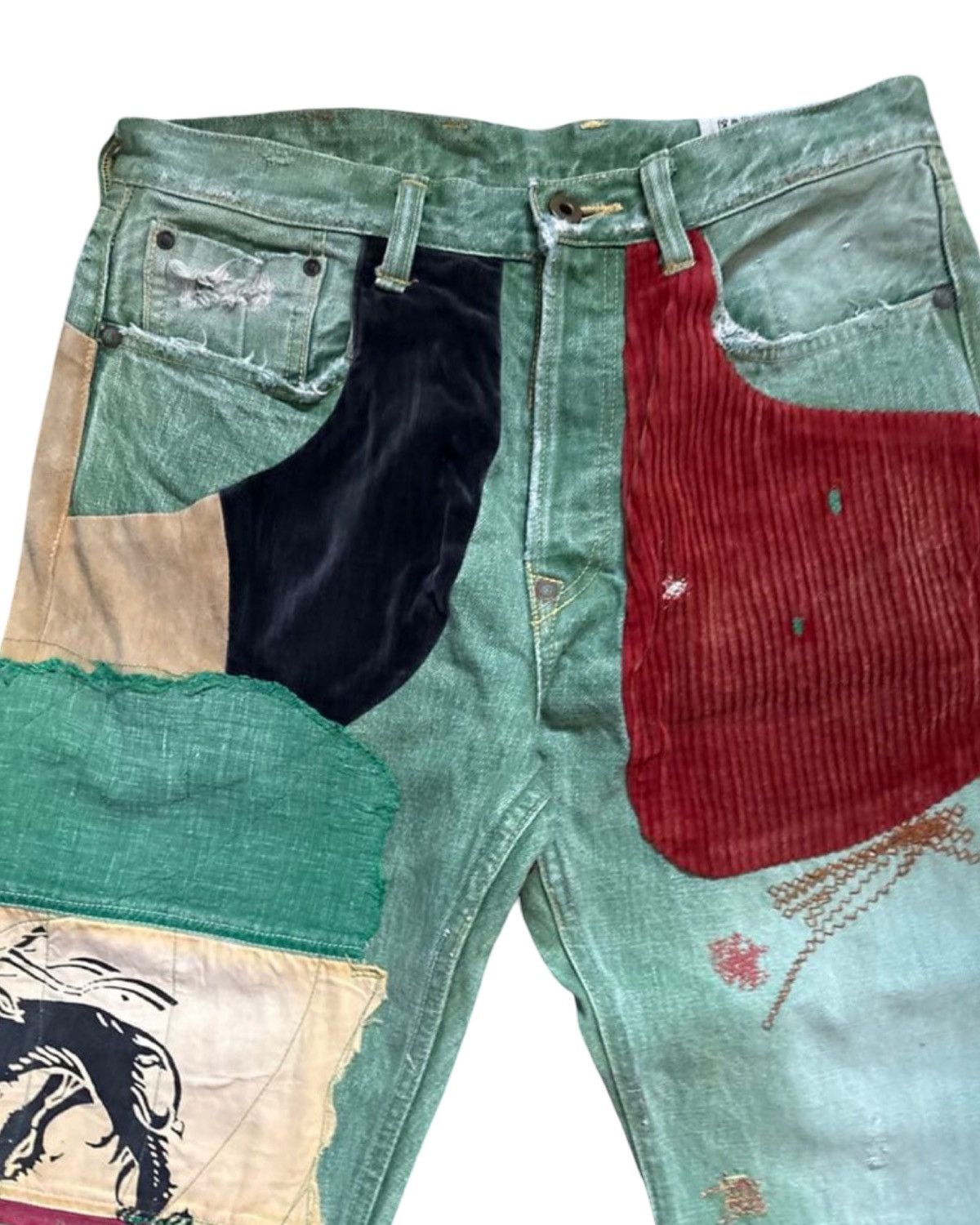 Kapital 🔥RARE🔥 Kapital Boro patchwork denim Size US 32 / EU 48 - 2 Thumbnail