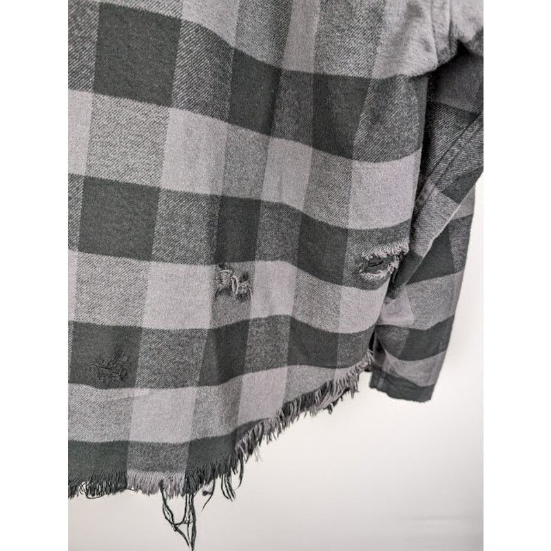 Balenciaga o1rshd1 Buffalo Check Flannel Shirt in Black/Grey 3 Size US L / EU 52-54 / 3 - 15 Thumbnail