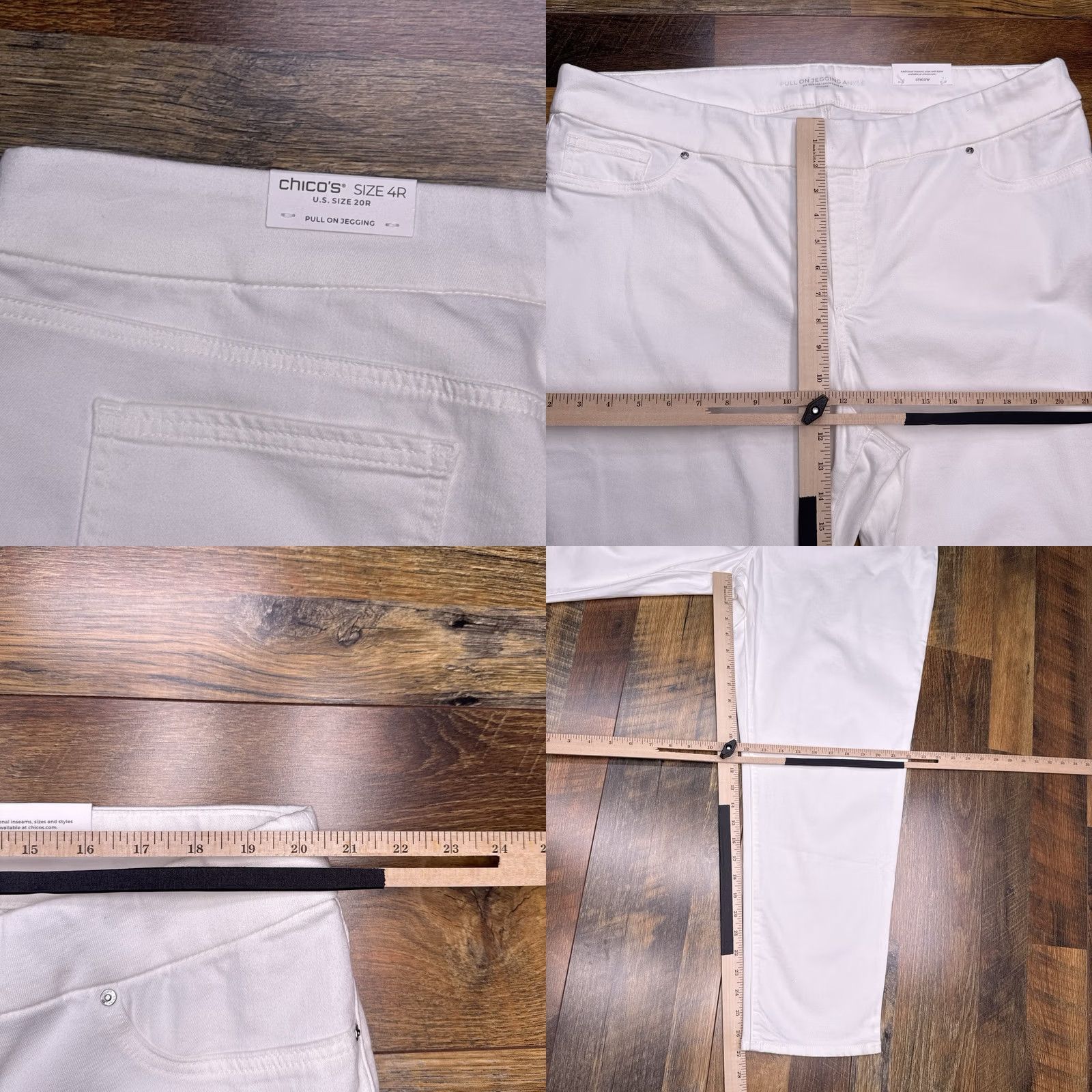Vintage Chico's Jeans Chicos Pull On Jegging Ankle Womens 4R White Slim Stretch High Rise 5-Pocket Inseam 27in Modern City Vintage No N/A Size 27" / US 4 / IT 40 - 8 Thumbnail