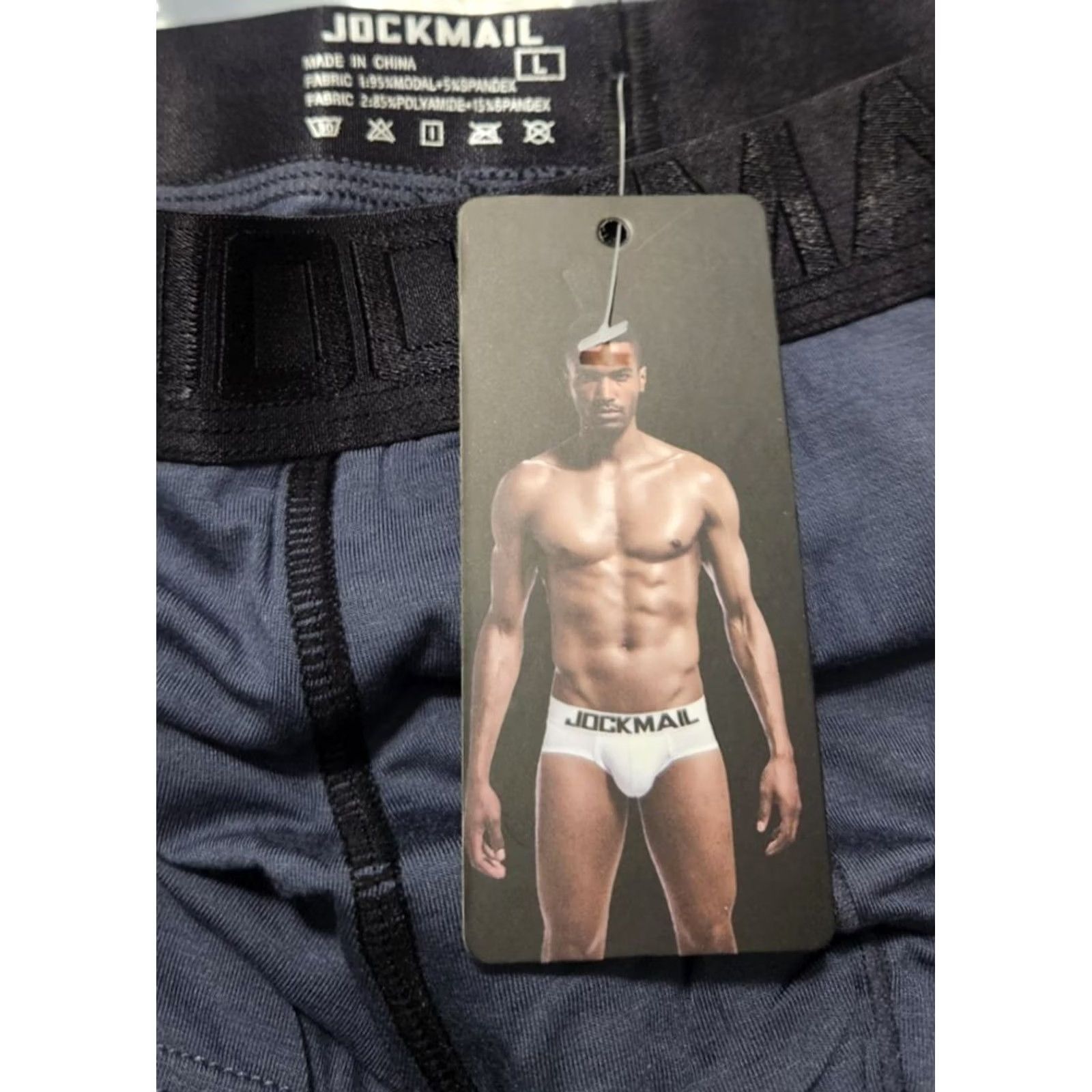 Vintage Jockmail Mens L Underwear Boxer Briefs Modal Spandex Blue Size 42R - 3 Thumbnail