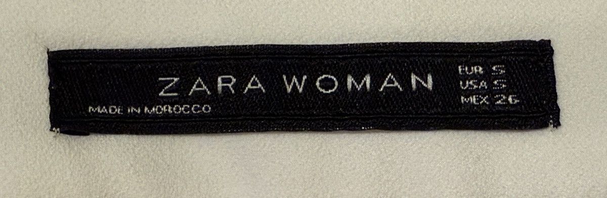 Zara Zara Women Soft White Cropped High Waisted Ruffle Pants Size 28" / US 6 / IT 42 - 2 Thumbnail