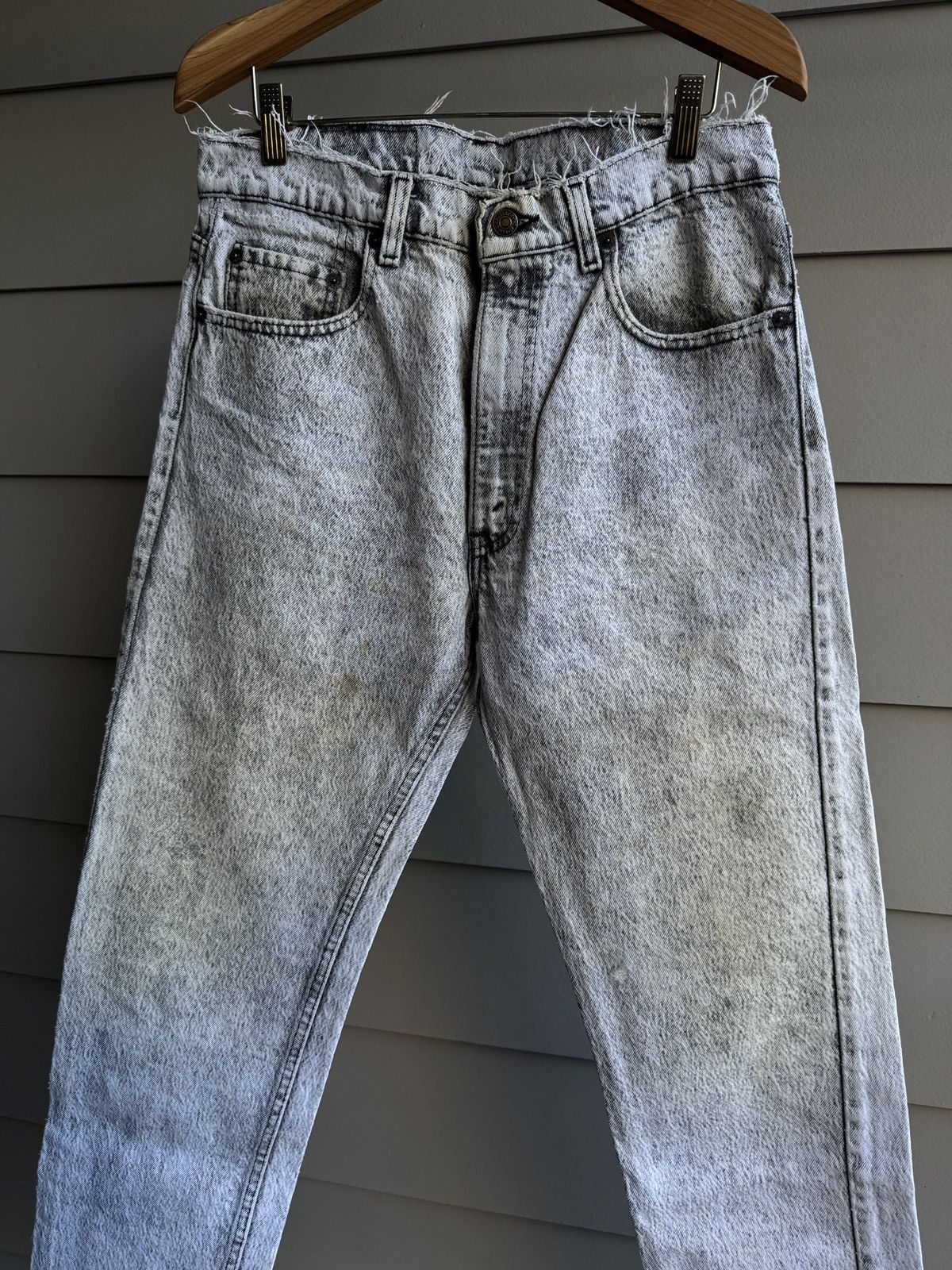 Levi's Vintage Clothing Levi's 505 USA 1989 Faded Distressed Jeans 32x33 ERD Size US 34 / EU 50 - 16 Thumbnail