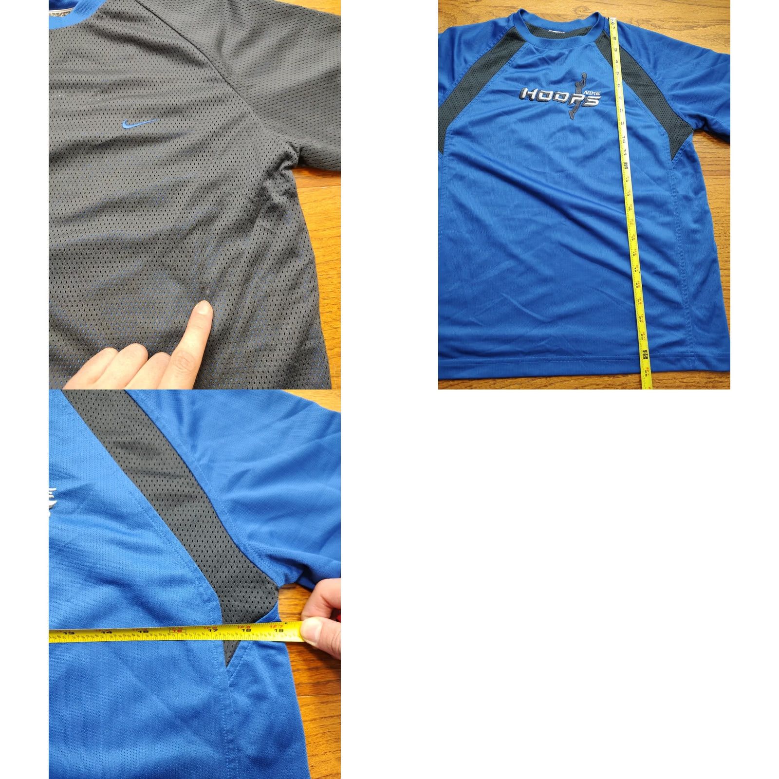 Nike VINTAGE Nike Hoops Blue Reversible Short Sleeve Shirt Medium Size US M / EU 48-50 / 2 - 8 Thumbnail