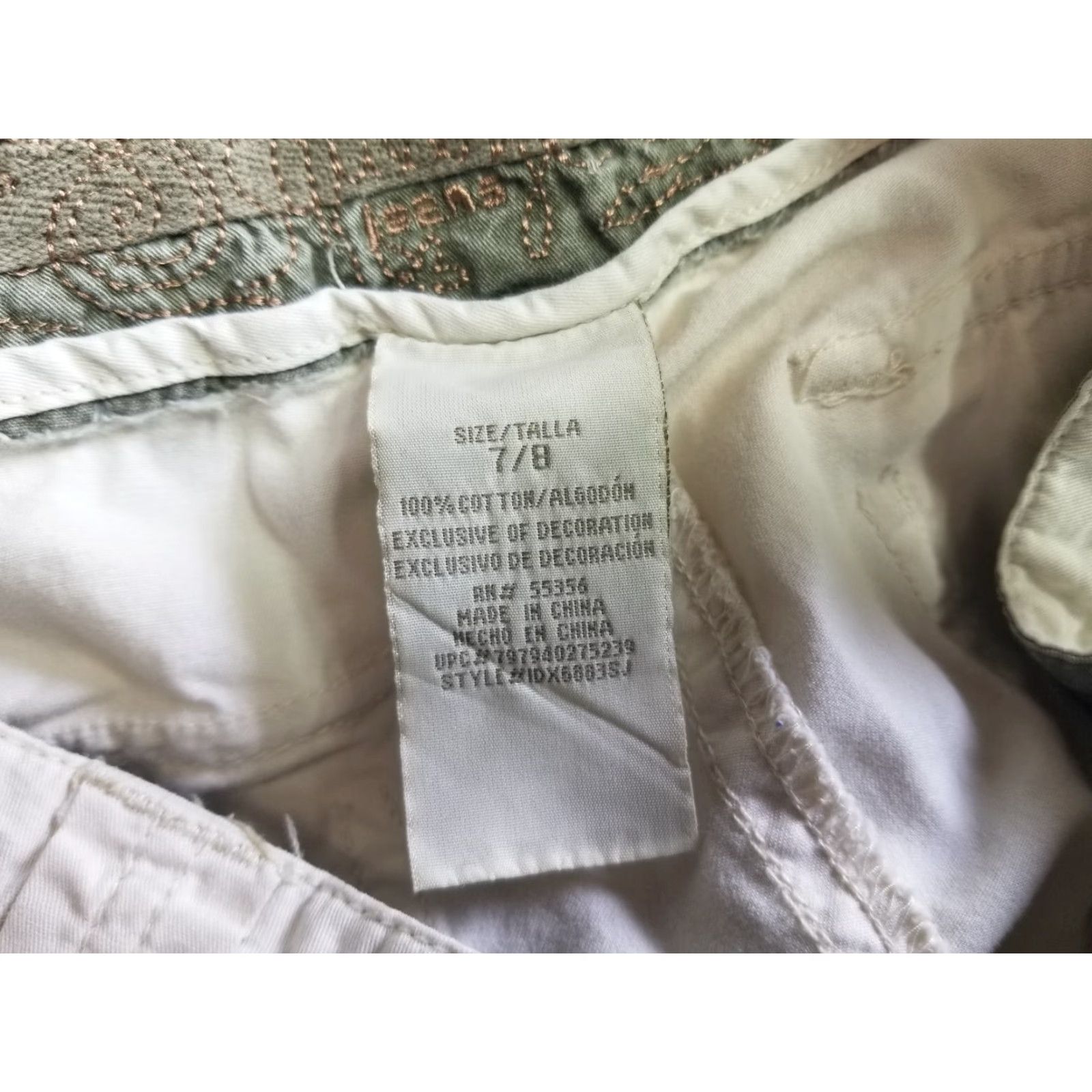 Vintage Cream Squeeze Jeans Cargo Pants Wide Leg Embroidered 7/8 Women's Size 7/8 Cream Size 28" / US 6 / IT 42 - 6 Thumbnail
