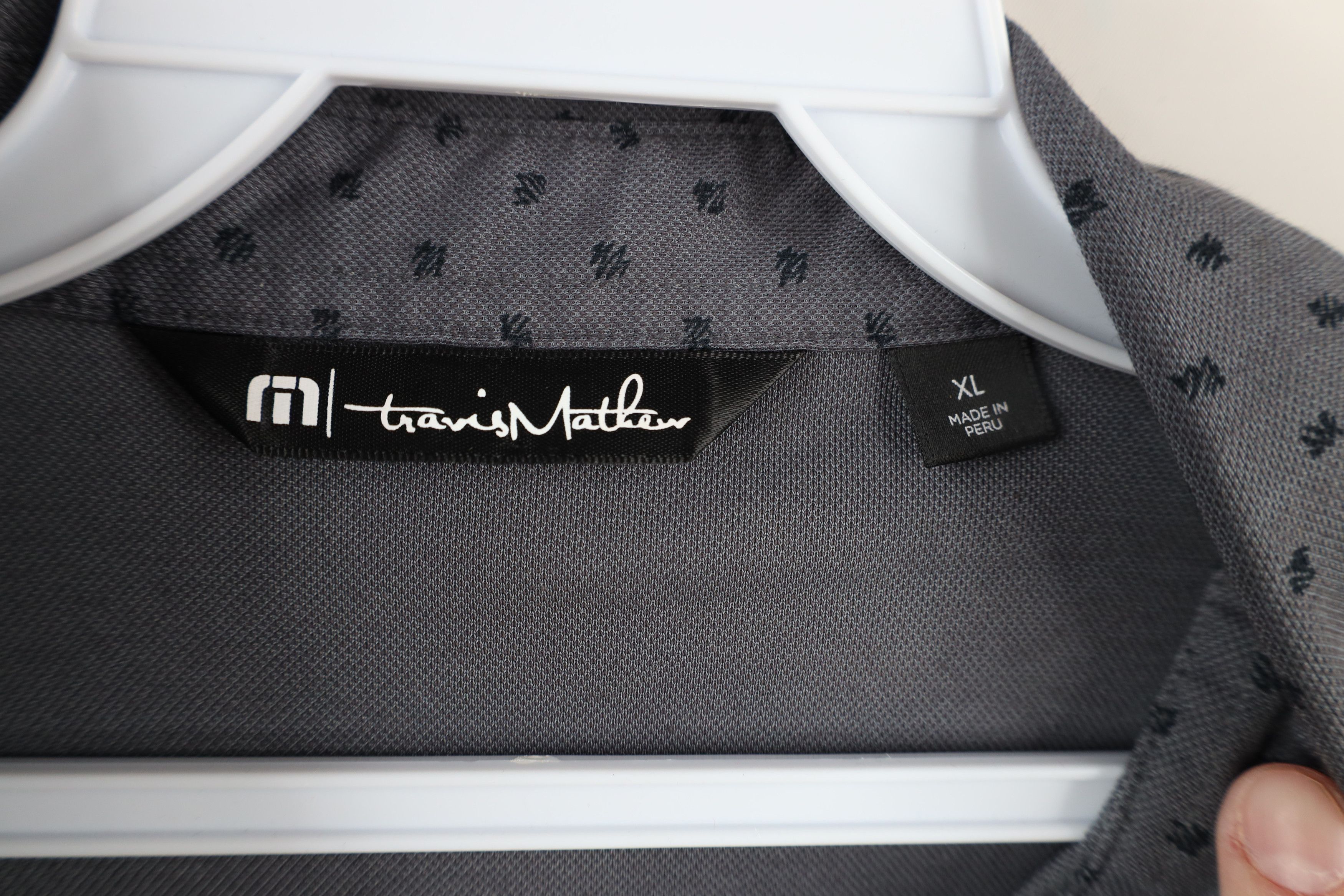 TravisMathew × Vintage Travis Mathew Geometric Knit Collared Golf POlo Shirt Gray Size US XL / EU 56 / 4 - 6 Thumbnail