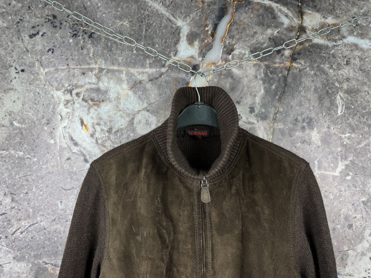 Torras Torras Brown Suede Front Knit Sleeve Zip Jacket Size USA38 Size US M / EU 48-50 / 2 - 3 Thumbnail