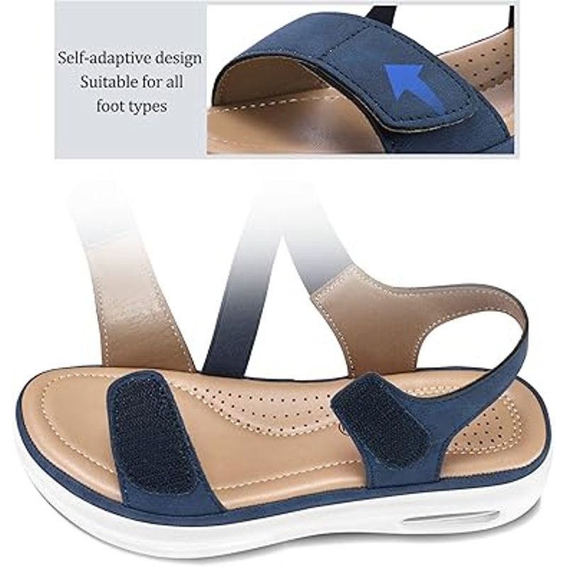 Other Mysoft Women's Navy Open Toe 2" Platform Sandals, Size 9.5 Size US 9.5 / IT 39.5 - 4 Thumbnail