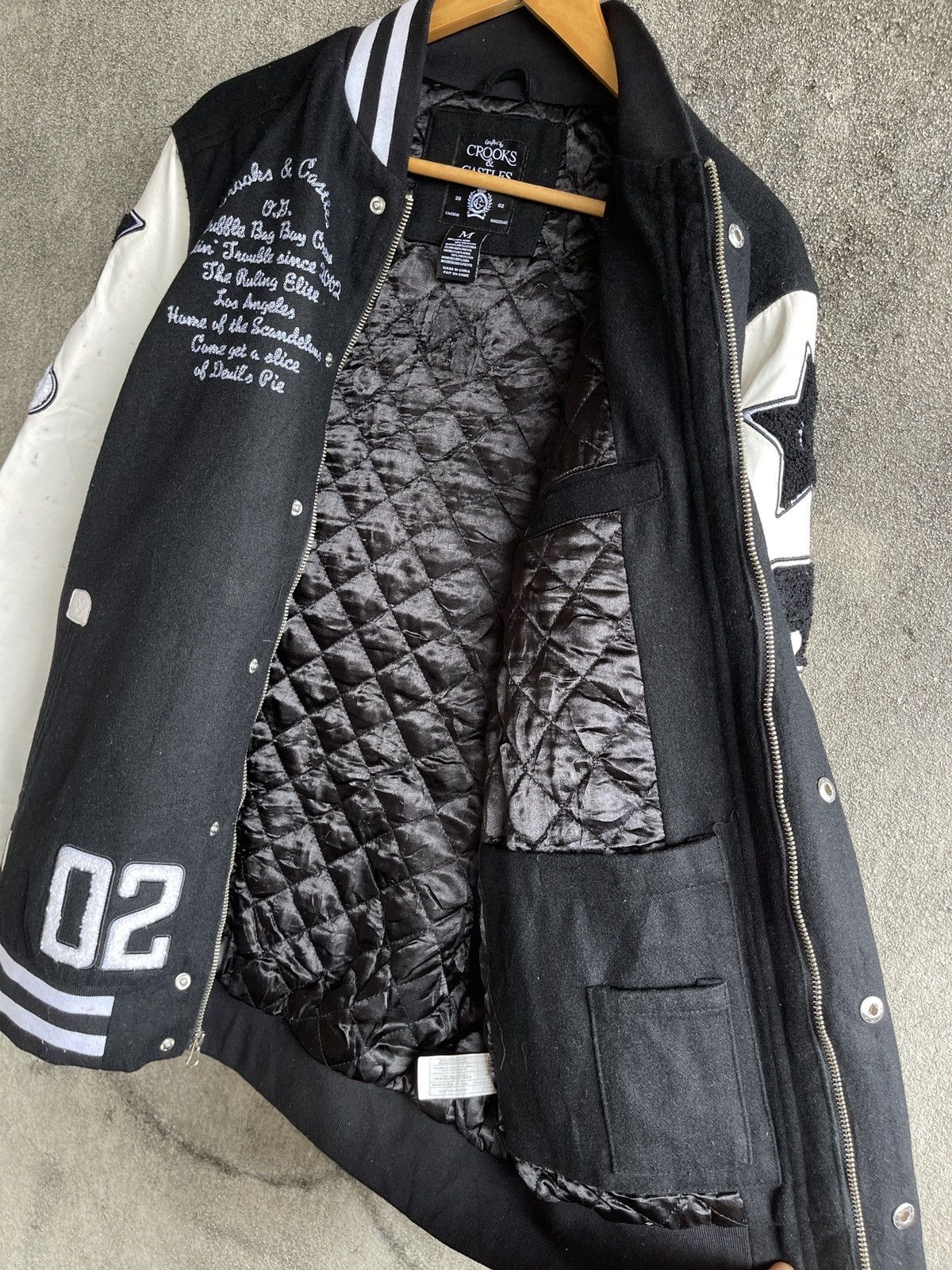 Crooks & Castles Vintage 90s🔥Crooks&Castles🔥Big Logo Varsity Leather jacket Size US M / EU 48-50 / 2 - 10 Thumbnail